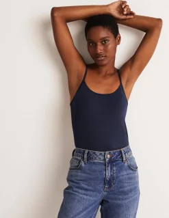 Boden Tops & T-Shirts-Caraco uni Bleu Marine, Petits Pois