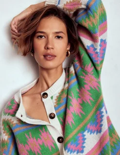 Boden Pulls & Gilets-Cardigan Abi en jacquard Motif aztèque multi