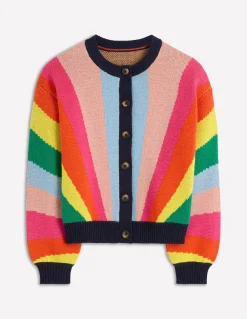Boden Pulls & Gilets-Cardigan Abi en jacquard Arc-en-ciel multi