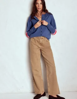 Boden Pulls & Gilets-Cardigan décontracté Lara en coton Bleu denim