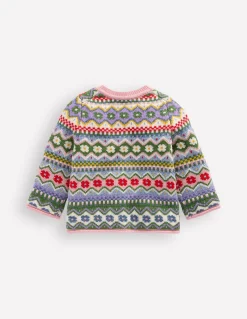 Boden Pulls & Gilets-Cardigan Edie à motif jacquard Motif jacquard à fleurs multi