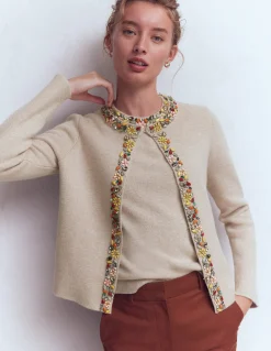 Boden Ensembles Assortis|Pulls & Gilets-Cardigan en maille ornementé Chinchilla Chiné