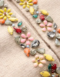 Boden Ensembles Assortis|Pulls & Gilets-Cardigan en maille ornementé Chinchilla Chiné