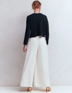 Boden Pulls & Gilets-Cardigan en maille ornementé Bleu marine