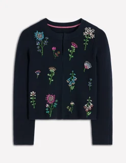 Boden Pulls & Gilets-Cardigan en maille ornementé Bleu marine