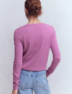 Boden Cachemire|Tenues De Travail-Cardigan Eva en cachemire Violet trèfle