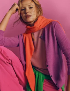 Boden Cachemire|Tenues De Travail-Cardigan Eva en cachemire Violet trèfle