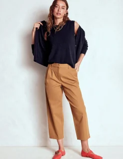 Boden Cachemire|Tenues De Travail-Cardigan Eva en cachemire Bleu Marine, Petits Pois