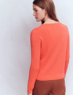 Boden Cachemire|Tenues De Travail-Cardigan Eva en cachemire Orange ardent chiné