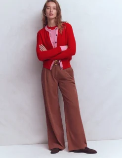 Boden Pulls & Gilets-Cardigan Grace colourblock Cerise vif