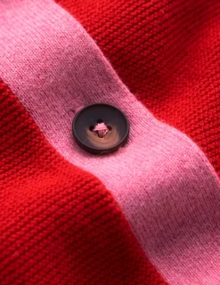 Boden Pulls & Gilets-Cardigan Grace colourblock Cerise vif