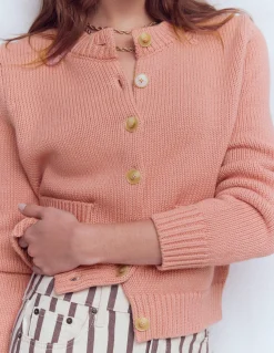 Boden Pulls & Gilets-Cardigan Lucy en coton épais ROSE