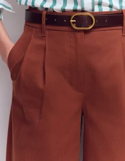 Boden Ceintures-Ceinture classique en cuir Chocolat amer