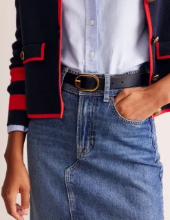 Boden Ceintures-Ceinture classique en cuir Bleu marine