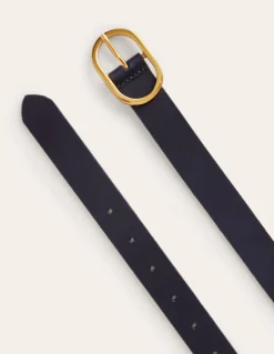 Boden Ceintures-Ceinture classique en cuir Bleu marine
