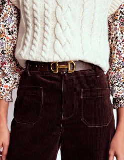 Boden Ceintures-Ceinture Iris à mors en cuir Croco