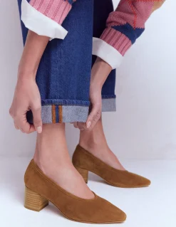 Boden Tenues De Travail|Chaussures À Talons-Chaussures à talons carrés fermées à l'arrière Terre d'ombre