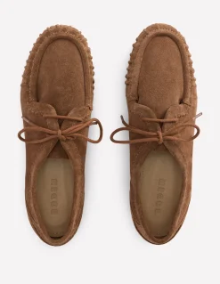 Boden Chaussures Plates-Chaussures bateau souples Fauve