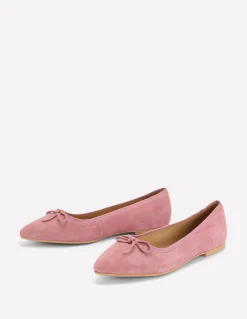 Boden Chaussures Plates-Chaussures plates à bout pointu et semelles souples Daim rose