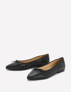 Boden Tenues De Travail|Chaussures Plates-Chaussures plates à bout pointu et semelles souples Cuir poli noir