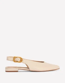 Boden Tenues De Travail|Chaussures Plates-Chaussures plates couvrantes à bout pointu Écru