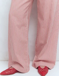 Boden Tenues De Travail|Chaussures Plates-Chaussures plates couvrantes à bout pointu Tissage rouge