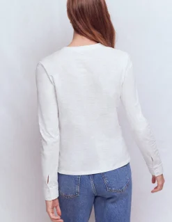 Boden Tops & T-Shirts-Chemise avec poche surpiquée Blanc