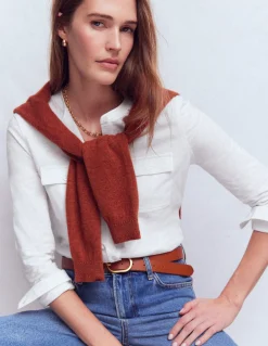 Boden Tops & T-Shirts-Chemise avec poche surpiquée Blanc