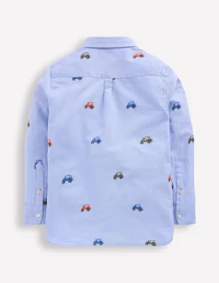Boden Chemises|Tops & T-Shirts-Chemise brodée Tracteurs oxford
