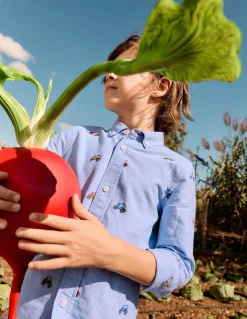 Boden Chemises|Tops & T-Shirts-Chemise brodée Tracteurs oxford