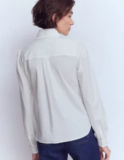 Boden Chemises & Blouses|Tops & T-Shirts-Chemise Cara en coton Volant blanc