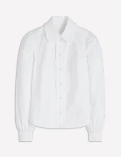 Boden Chemises & Blouses|Tops & T-Shirts-Chemise Cara en coton Volant blanc