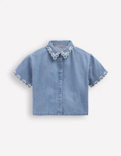 Boden Tops & T-Shirts-Chemise décontractée à manches courtes Vintage moyen