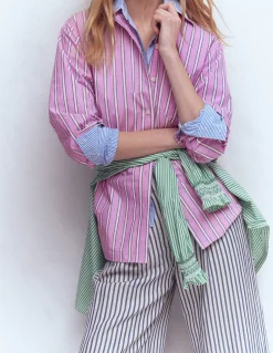 Boden Chemises & Blouses|Tops & T-Shirts-Chemise décontractée Sadie en coton À Rayures Multicolores