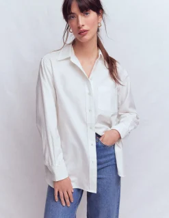 Boden Chemises & Blouses|Tops & T-Shirts-Chemise décontractée Sadie en coton Blanc Oxford