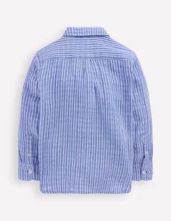 Boden Tops & T-Shirts|Chemises-Chemise double-étoffe à manches longues Rayé bleu et vichy