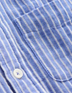 Boden Tops & T-Shirts|Chemises-Chemise double-étoffe à manches longues Rayé bleu et vichy