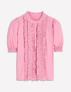 Boden Tops & T-Shirts-Chemise Eda volantée sur le devant Rose formica