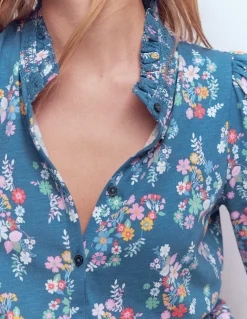 Boden Tops & T-Shirts-Chemise Effie à smocks Motif Blossom Cluster