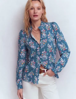 Boden Tops & T-Shirts-Chemise Effie à smocks Motif Blossom Cluster