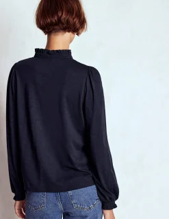 Boden Tops & T-Shirts-Chemise Effie à smocks Bleu marine