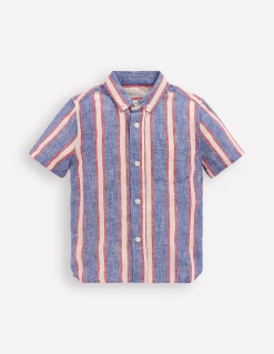 Boden Ensembles Assortis|Chemises-Chemise en coton et lin Rayé triple