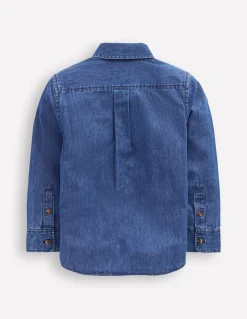 Boden Chemises|Tops & T-Shirts-Chemise en jean Denim vintage moyen (délavage moyen)