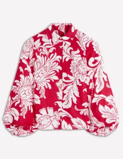 Boden Chemises & Blouses|Ensembles Assortis-Chemise en lin à manches bouffantes Salsa, motif Botanical Flourish