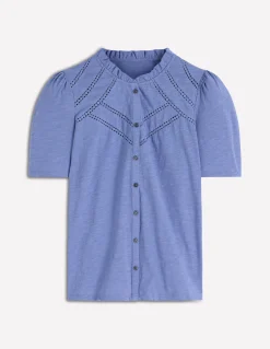 Boden Tops & T-Shirts-Chemise manches courtes Bea Bleu marée