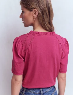 Boden Tops & T-Shirts-Chemise manches courtes Bea Violette rouge