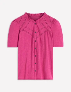 Boden Tops & T-Shirts-Chemise manches courtes Bea Violette rouge