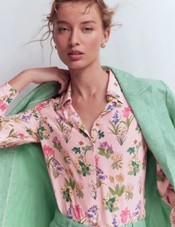 Boden Chemises & Blouses|Tops & T-Shirts-Chemise Sara en soie Multi, motif Delicate Blossom