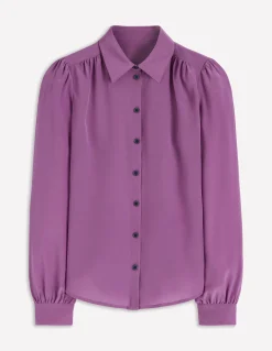 Boden Tenues De Travail|Chemises & Blouses-Chemise Sara en soie Prune