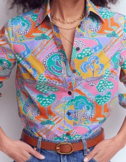 Boden Chemises & Blouses|Tops & T-Shirts-Chemise Sienna en coton Multi, motif Enchanted Dreamscape